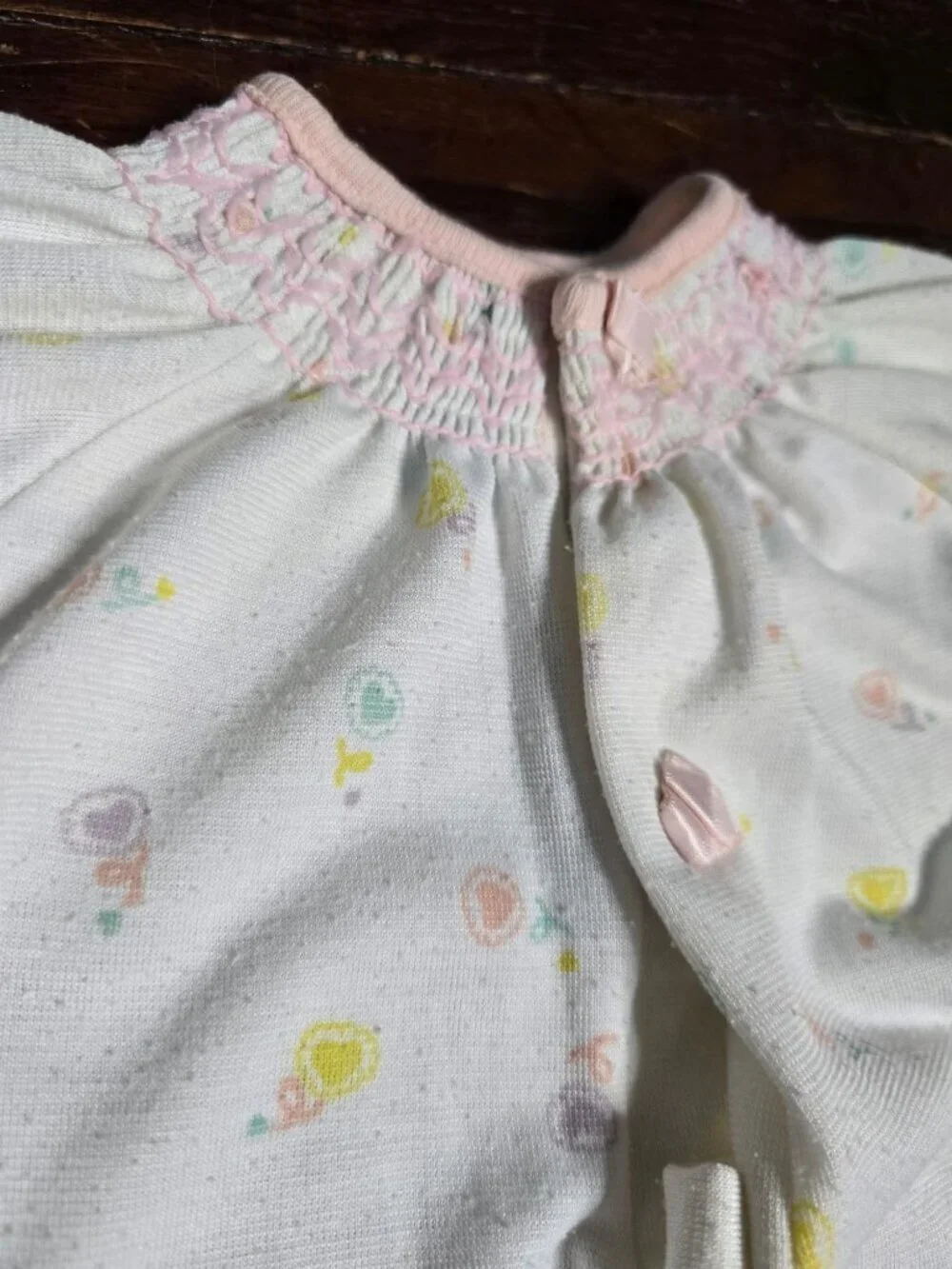 Vintage 80s 90s Carter's Sleep Sack Pastel Hearts